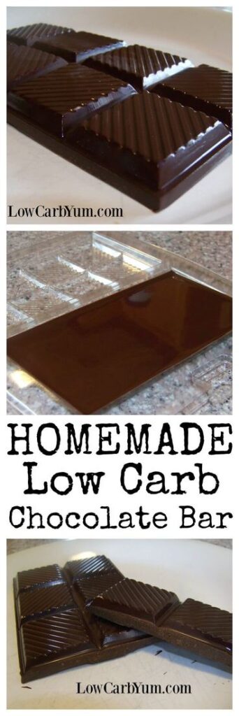 Low carb homemade chocolate bars