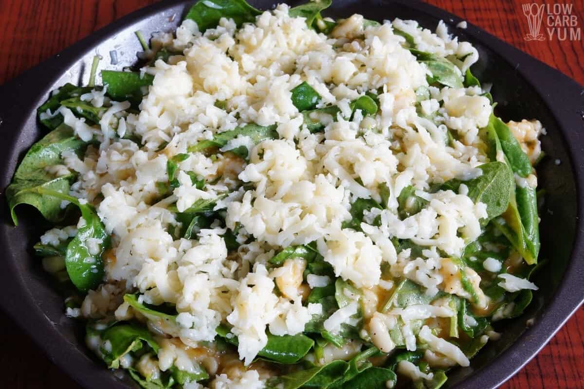 ingredients mixed together in pie pan