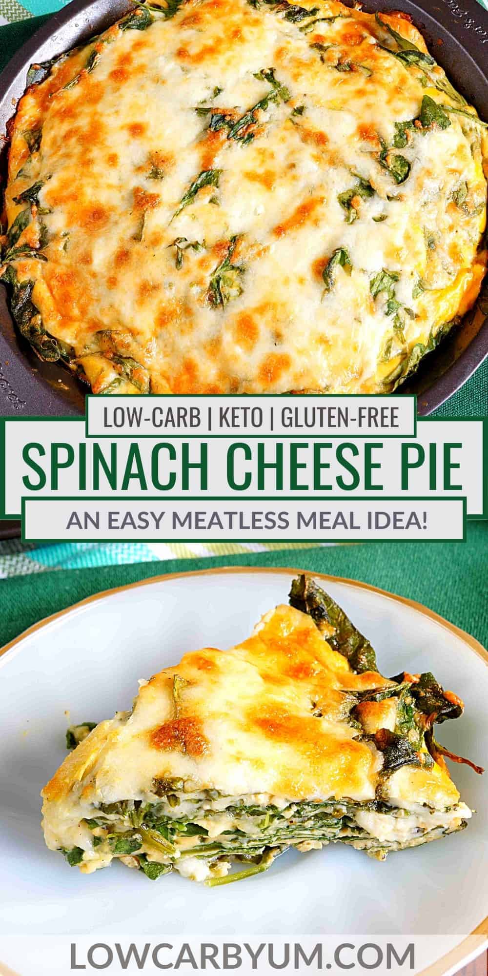 spinach cheese pie pinterest image