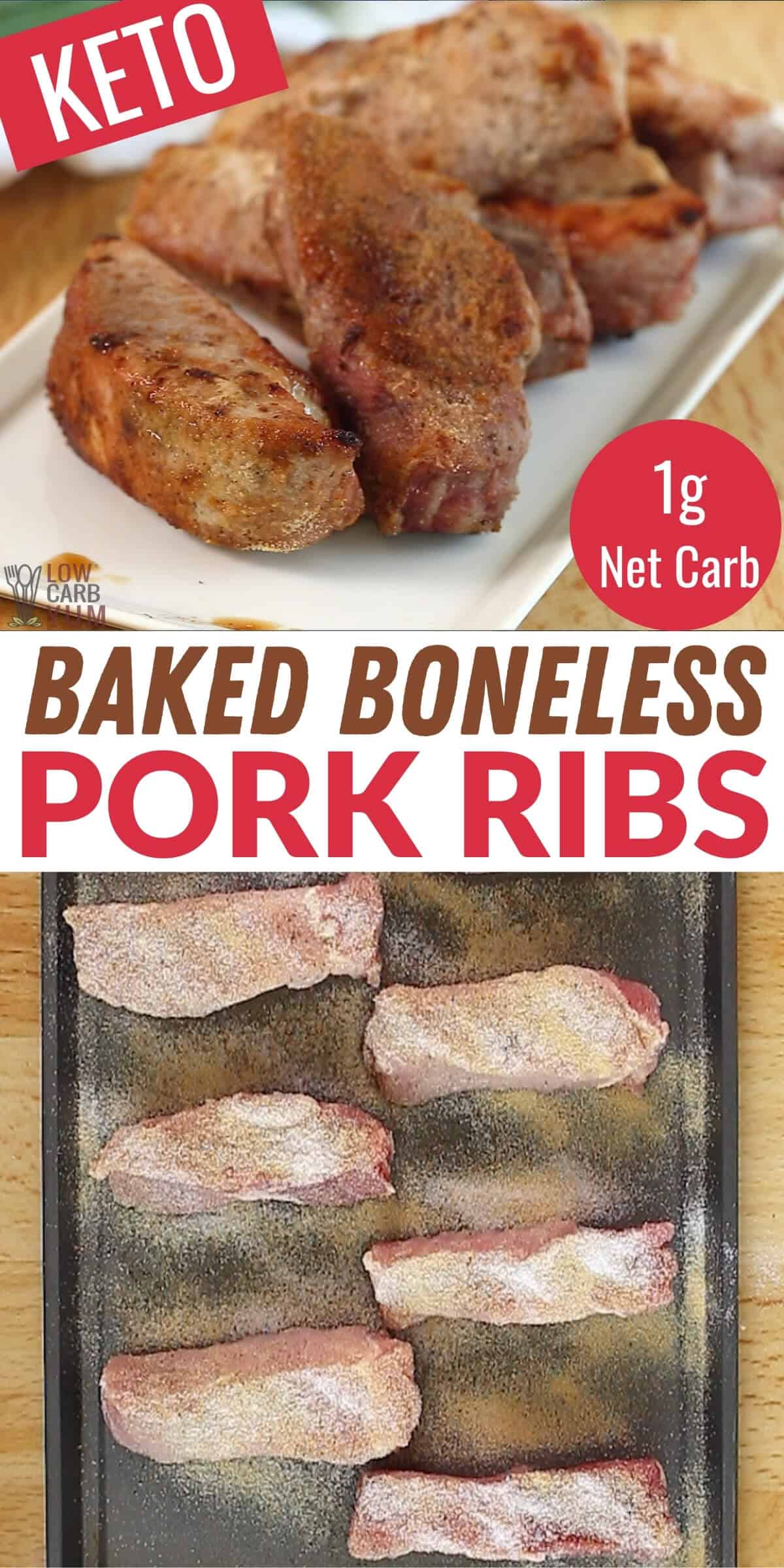 baked boneless pork ribs pinterest image