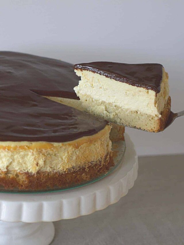 Keto Boston Cream Pie Cheesecake