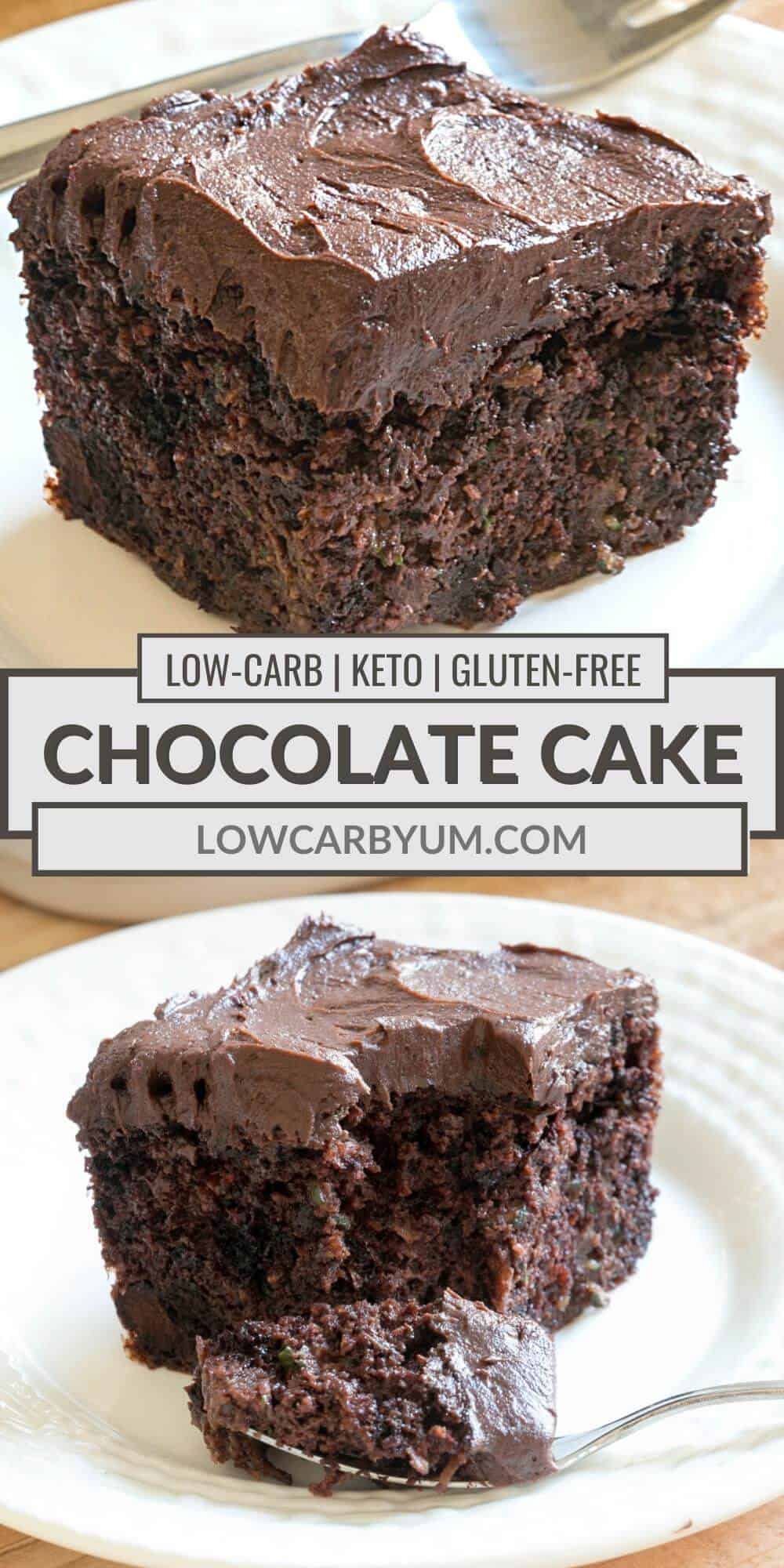 keto chocolate cake pinterest image